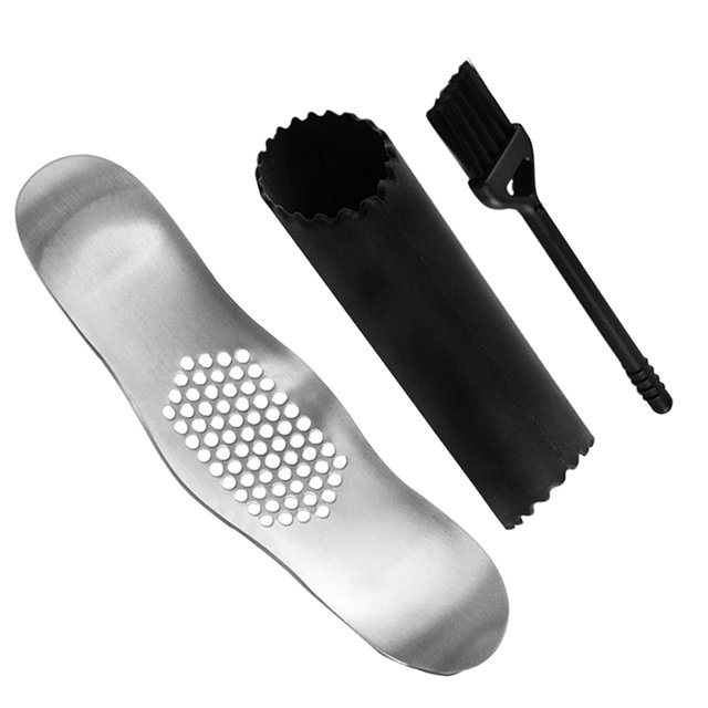 Bearachild Trituradora de ajo multifunción, picadora de ajo de acero inoxidable 304, pelador de prensa de jengibre Manual de cocina con abridor, Cocina y Comedor sin sacacorchos Bearachild HA006676-02