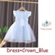 thumbnail image 1 of Elsa Snowman Olaf Frozen Christmas Outfit Para Niños Niña Tutú Vestido Con Peluca Corona Malla Princesa Niño Regalo De Cumpleaños Conjunto Completo, 1 of 4