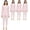 Pink, variant on 3 Pack of 2pc Thermal Sets for Women, Base Layer Long Johns Underwear, Top & Bottom, Cotton, Solid Colors (Small, Pink)
