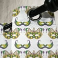 thumbnail image 2 of Ambesonne Mardi Gras Grommet Curtain Single Panel, Pattern, 50"x60", Purple Green Yellow, 2 of 5