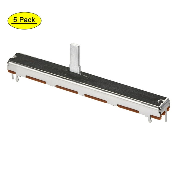 Uxcell Variable Resistors 75mm Straight Slide Potentiometer B50K Ohm Single Channel 5 packs