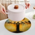 thumbnail image 5 of Crows Birds Trivet Mats Woven Pot Holders 3Pcs Non-Slip Heat Resistant for Hot Pots Pans Pats, 5 of 6