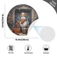 thumbnail image 2 of Ryvnso Christmas Snowman Gifts Round Plate Mats Dining Table Placemat Set of 4 for Holiday Decoration, 2 of 7