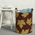 thumbnail image 6 of ZICANCN Laundry Basket Organizer, Fall Leaf Autumn Foliage Golden Collapsible Hamper for Bathroom Bedroom Laundry Room, Medium Size, 6 of 7