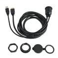 thumbnail image 2 of Kit de cables de montaje empotrado USB 2,0 HD interfaz Multimedia macho a HD interfaz Multimedia hembra Cable de extensión AUX, 2 of 8