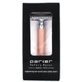 thumbnail image 3 of Parker 63C - ROSE GOLD Three Piece OPEN COMB Double Edge Safety Razor & 5 Parker Premium DE Blades, 3 of 4