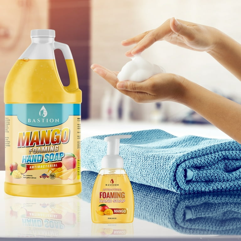 bastion Foaming Hand Soap Refill, Antibacterial, Mango Scent