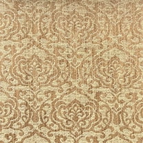 Decora Furnishings Floral Damask Design Jacquard Material Polyester-Cotton Fabric Blend for Upholstery, Chair, Window Treatments, Craft - Width 54 inches - Fabric by The Yard (Gold)
