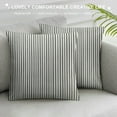 thumbnail image 3 of Creowell Throw Pillow Covers Farmhouse Pillow Covers, Striped Textured Patchwork Squarer Pillow Case for Sofa Sofa Chair Bedroom Modern Decor (Gray), 3 of 5