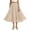 Beige, variant on Linen Skirts for Women A Line Elastic Waisted Pleated Midi Skirts Casual Solid Color Comfy Breathable Trendy Skirts
