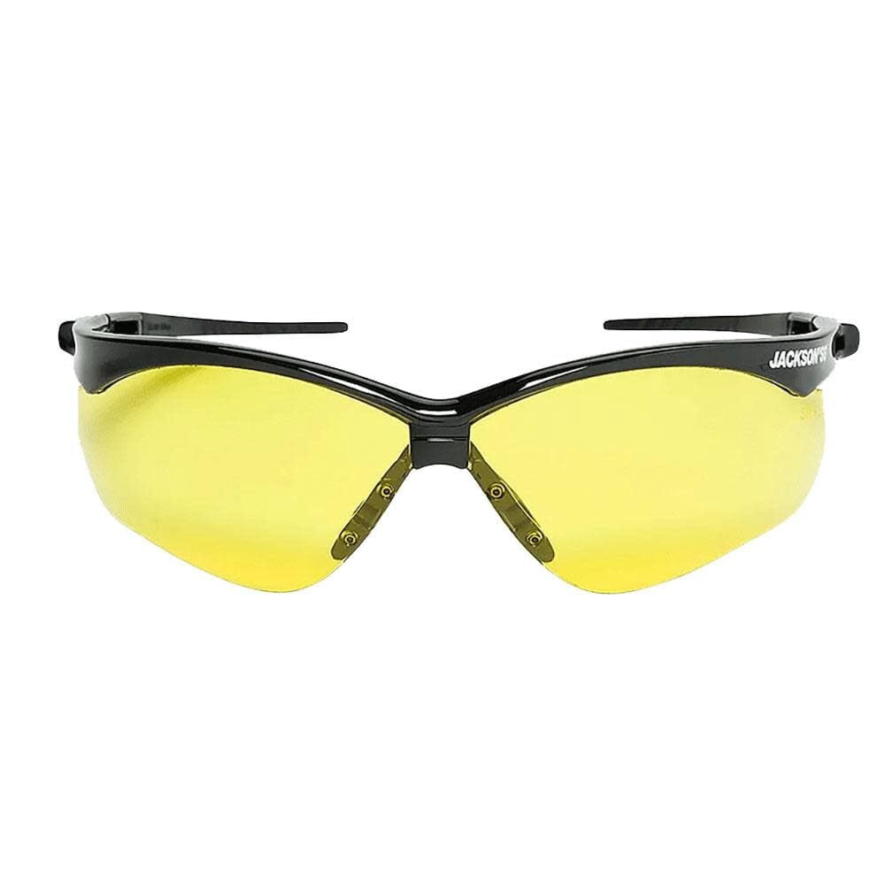 Jackson Safety Glasses Anti Fog Coating Amber Lens Black Frame