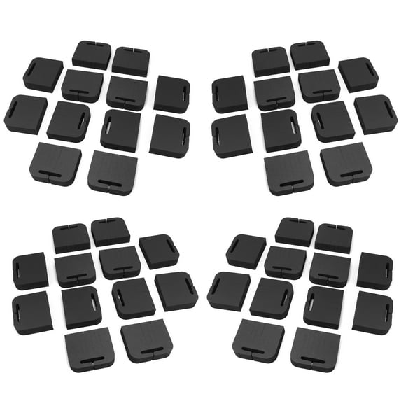 Polar Whale Tv Edge Protectors Set 7.5 By 6.5 Inches Professional Grade with Cargo Slot for Boxing Moving Shipping Transport Black High Density Foam Monitor Laptop Reusable Secure Fit Pack of 48