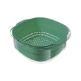 thumbnail image 1 of Kcavykas Clearance Sales Home Storage Organiser Double Layer Drainage Basket Vegetable Water Fruit Basket Refrigerator Plastic Kitchen Vegetable Washing Basket, 1 of 1