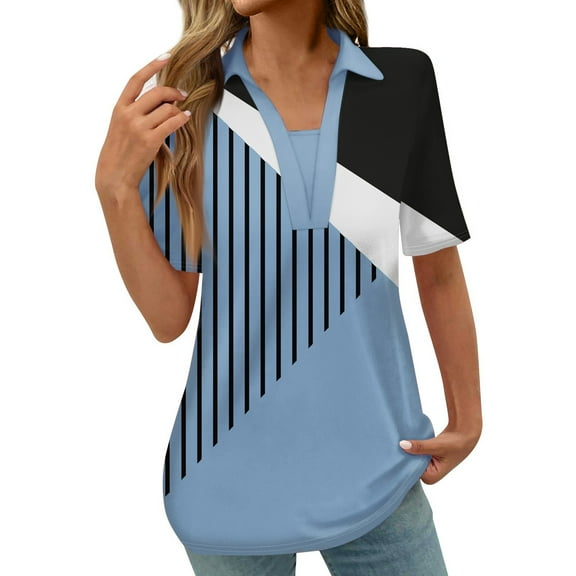 DQRPSEETB Summer Outfits for Women Women's New 3D Irregular Graphic Shirt Women's Small V Neck High End Short Sleeve T Shirt Fashionable and Versatile Casual Top Tops for Women Trendy Summer S