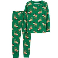 Holiday Long Sleeve Cotton Tight Fit Pajamas, 2-piece Set (Baby Boys & Toddler Boys)