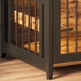 thumbnail image 3 of Modern Dog Crate Furniture, Sturdy Wooden Dog Kennel Furniture Dog Crate with Drawers and 2 Bowls, Storage and Anti-Chew ,Indoor Medium / Large Dog Crate Furniture Large Breed, 3 of 7
