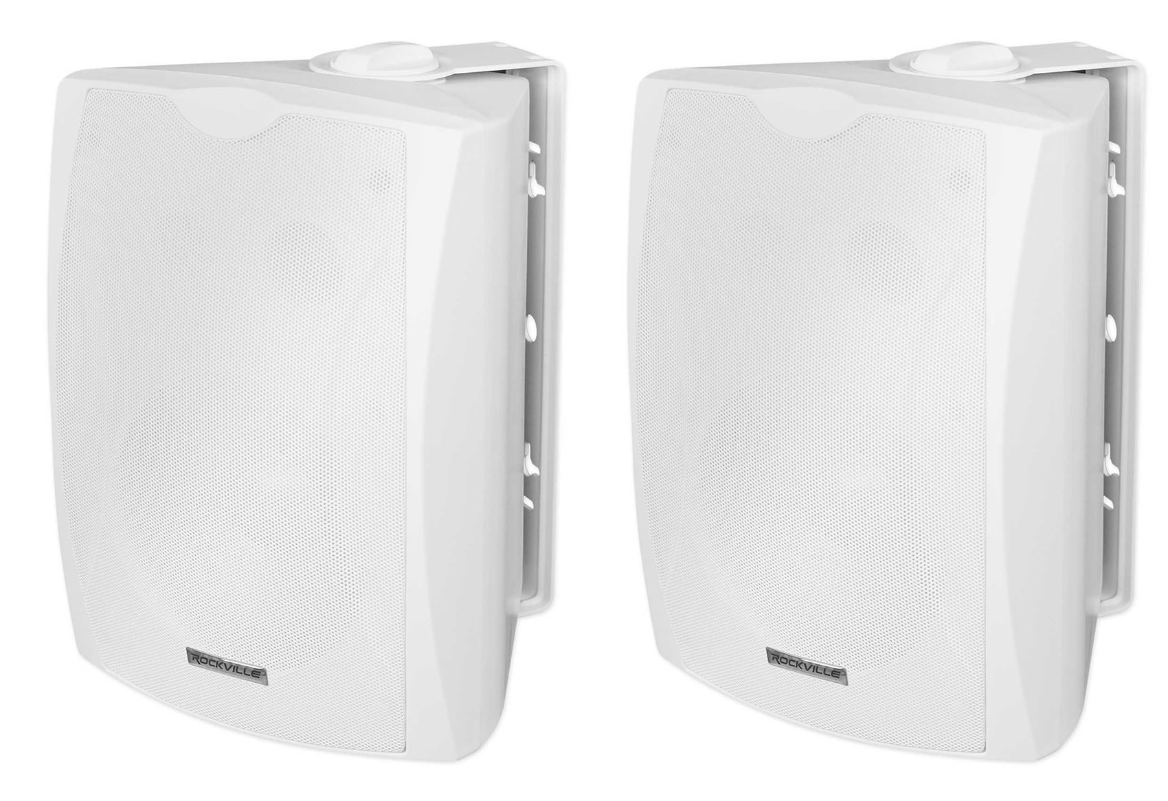 2 Rockville WET-6W 70V 6.5" IPX55 White Commercial Indoor/Outdoor Wall Speakers 