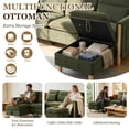 thumbnail image 4 of Villeston Storage Ottoman, Upholstered Ottoman Bench for Sofa, Coffee Table or Footrest, for Living Room, Bedroom or Entryway,Olive, 4 of 5