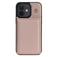 thumbnail image 4 of Crossbody Wallet Case Compatible for iPhone 12 Pro / iPhone 12 6.1", Folio Card Holder PU Leather Magnetic Clasp Shoulder Strap Purse Case for iPhone 12 Pro / iPhone 12 6.1" Protective Cover, Rosegold, 4 of 7