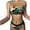 Green, variant on QLEICOM Womens Swimsuits Tummy Control Plus Size Swimsuit Coverup Fashion Printed Bikini Push-Up Padded Swimwear Swimsuit Beachwear Set Pink L