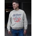 thumbnail image 2 of Patriotic Retro Bear ICEE Slush Graphic Men's Sweatshirt, 2 of 4