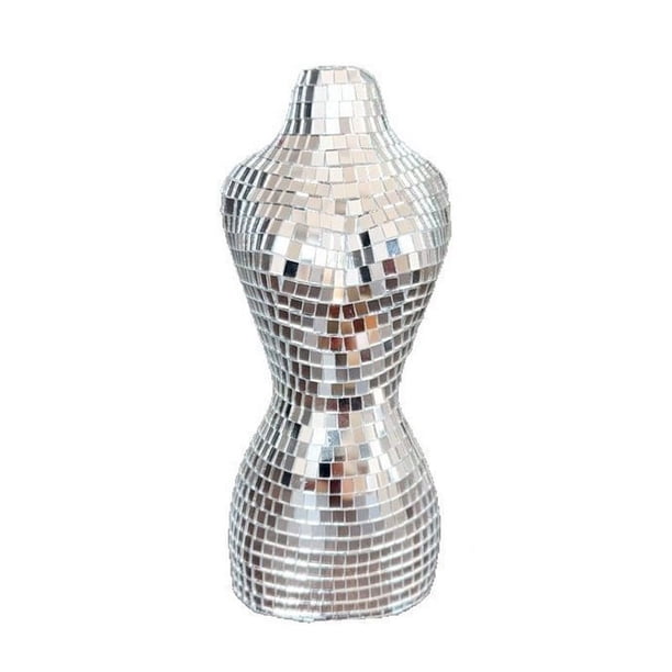Espejo decorativo con figura femenina, marco de metal, diseño de dos niveles, ideal para la sala de estar.,Wsvlmg