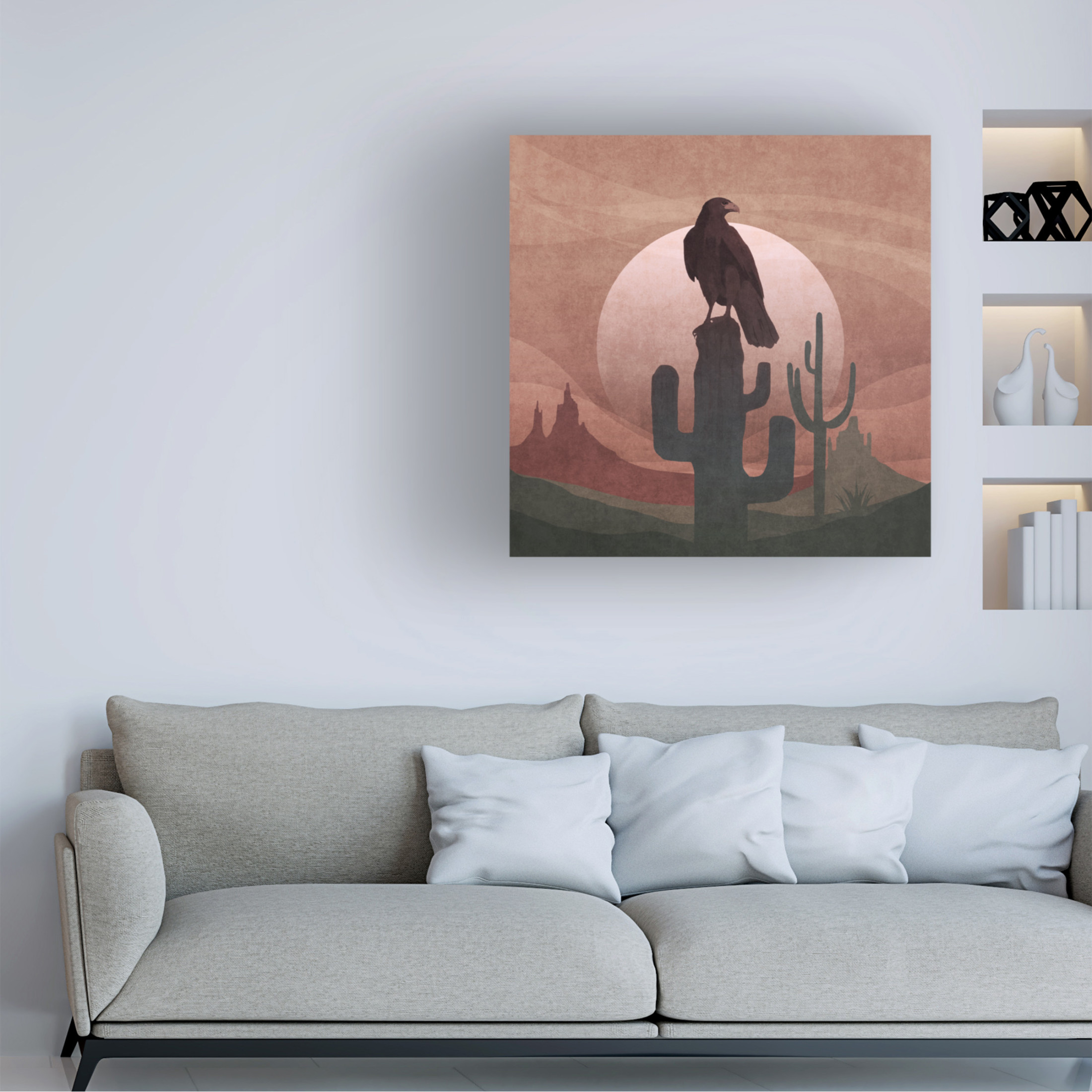 Trademark Fine Art Emel Tunaboylu  Cowboy Eagle Canvas Wall Art