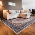 thumbnail image 5 of Linon Emerald Red and Navy 6'7" x 9'7" Area Rug, 5 of 9