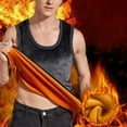 thumbnail image 3 of Men's Fleece Lined Undershirt Tank Top Winter Warm Sleeveless Thick Thermal Vest, 3 of 8