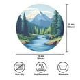 thumbnail image 4 of 15.4inch Round Placemats, DIY Printing Design, Suitable for Kitchen, Table Party Decoration Beautiful River, 4 of 7