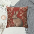 thumbnail image 2 of Patifu Charlotte Home Furnishings Couch Pillow Covers   Tapestry Throw Pillow Cover for Living Room Medieval Rabbit Decorative French Country Sofa Pillow Covers Soft Jacquard Woven 24x24in, 2 of 5