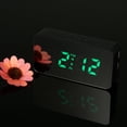 thumbnail image 3 of Irfora Digital colorido RGB LED Reloj despertador con espejo USB / Batería termómetro de escritorio Reloj con luminancia ajustable 3 Alarmas Función de repetición Función de carga USB - Negro Irfora Temporizador, 3 of 7
