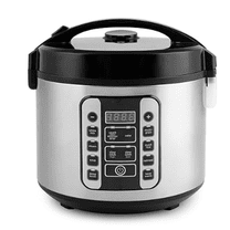 Housewares Professional 20-Cup (Cooked) / 5Qt. Digital Rice Cooker, Steamer, and Slow Cooker Pot with 10 Smart Cooking Modes, Including Sauté-then-Simmer