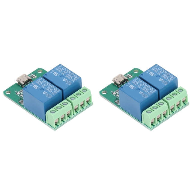 USB Relay Module, Relay Module 5V 2Pcs PCB 2 Channel PC Control For Electrical Supplies ANGGREK Eléctricas