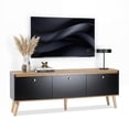 thumbnail image 2 of Mueble para TV 75” Centro de Entretenimiento con Repisas y Almacenamiento, Moderno de Madera Sala negro, 2 of 8