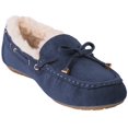 thumbnail image 3 of GLOBALWIN Women's Moccasins Shoes Winter Indoor Outdoor Faux Fur Lined Slippers Navy 5.5M, 3 of 7