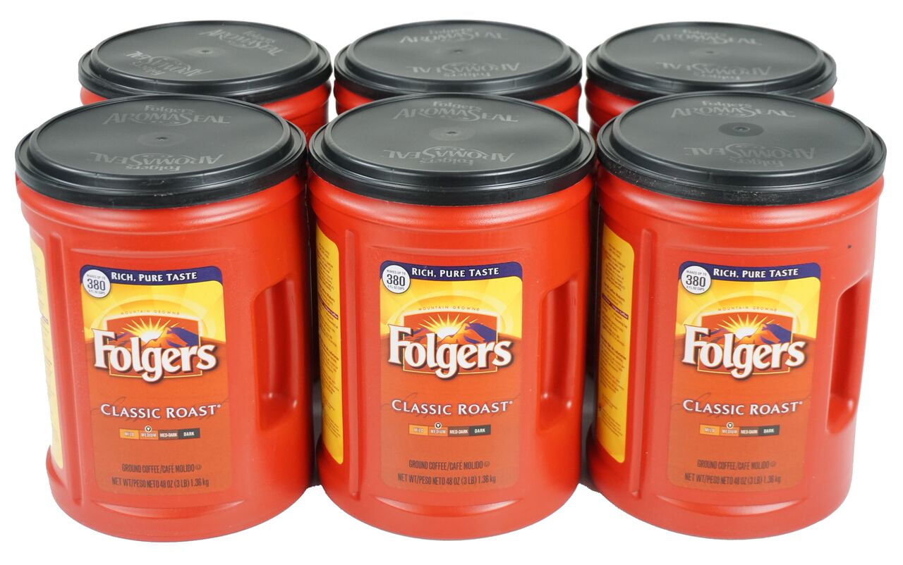 Folgers Coffee, Classic(Medium) Roast, 48 Ounce x 6 Pack
