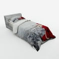 thumbnail image 2 of Ambesonne Christmas Bedding Set 3 Pcs, Santa on the Roof, Twin, Red Pale Grey, 2 of 2