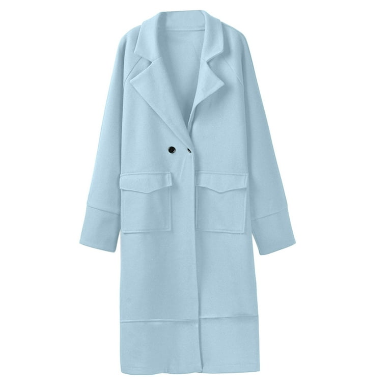 Powder blue cheap ladies coats