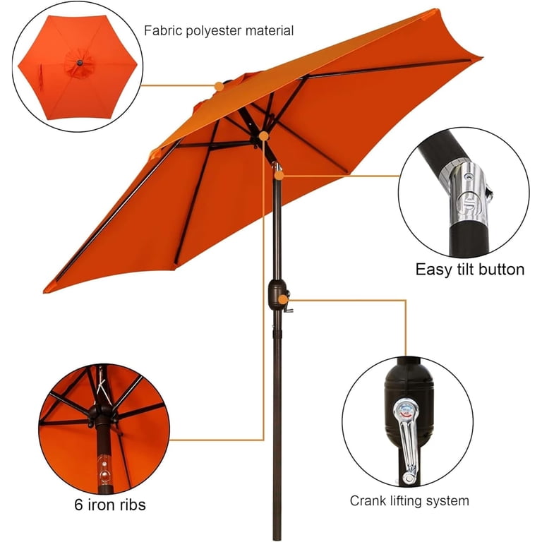 blissun 7.5 patio umbrella ft Umbrella, Yard Umbrella, Outdoor Market with Push Button Tilt Crank (Blue&White) : Patio, Lawn & Garden Umbrella base is NOT included Blissun 7.5 ft Patio Umbrella,