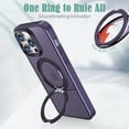thumbnail image 6 of For iPhone 15 Pro Max Case Magnetic, Compatible with Magsafe Matte Back Cover Rotating Kickstand Bumper Rugged Phone Case Cover for Apple iPhone 15 Pro Max, Purple, 6 of 6