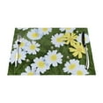 thumbnail image 1 of YFYANG Washable Heat-Resistant Placemats, 70% PVC/30% Polyester, Daisy Pattern Kitchen Table Mat, 12" x 18" 6 Pcs, 1 of 6