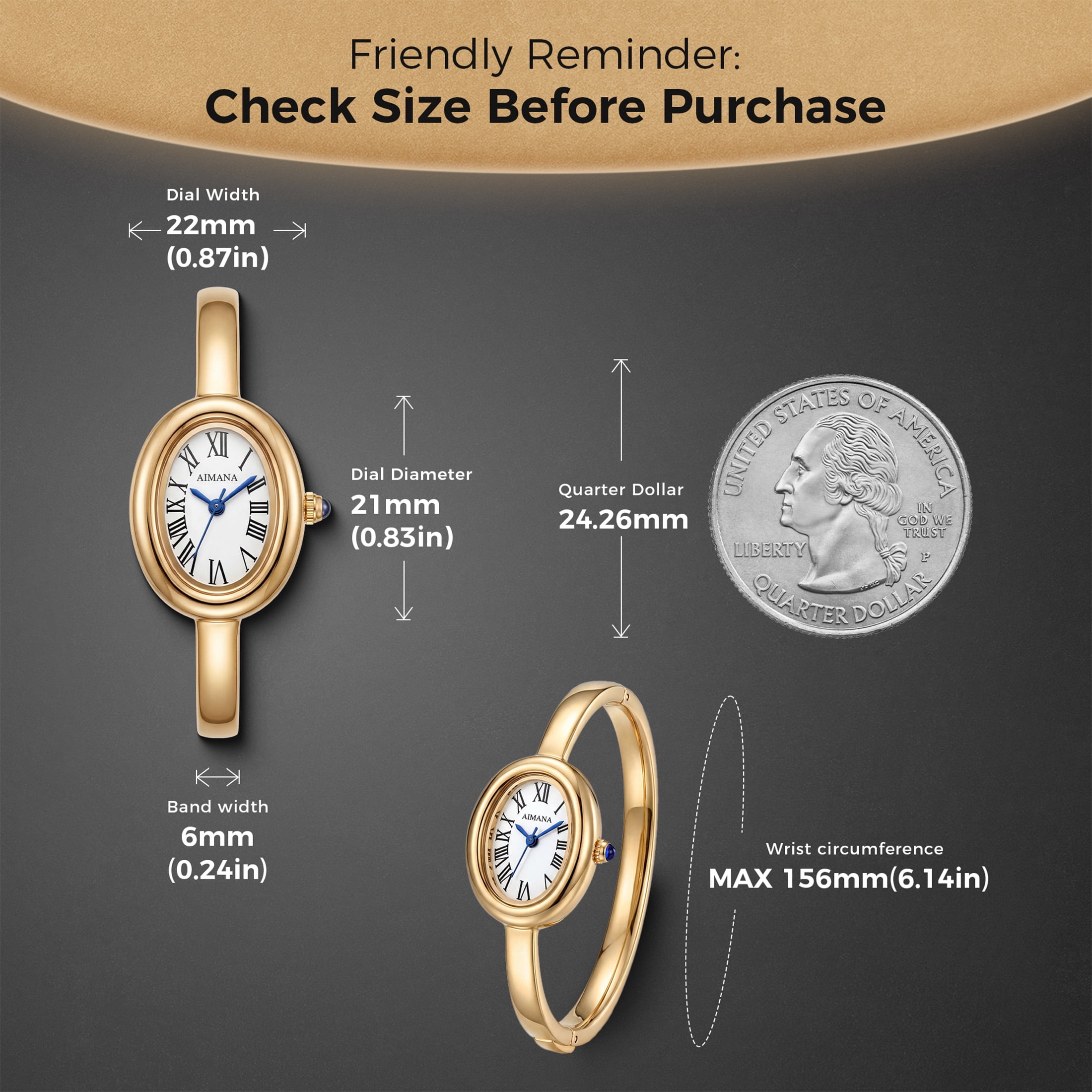 Vintage Casual Gold Watches for Women Small Oval Dial Bangle Wrist Watches Gifts Relojes Para Mujer