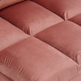 thumbnail image 6 of Mcombo Velvet Accent Chair with Ottoman, Metal Legs Club Chair for Living Room Bedroom 0014 (Light Pink), 6 of 9