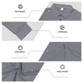 thumbnail image 6 of IAJDKMEK Men's Long Sleeve Henley T-Shirts - Ribbed Knit Lapel Button Down Pullover Tee for Men with Stretch and Button Placket Daily Wear,Dark Gray 3XL, 6 of 6