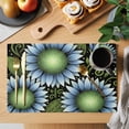 Blue Sunflower Cotton Linen Placemats Set of 1, Country Pastoral ...