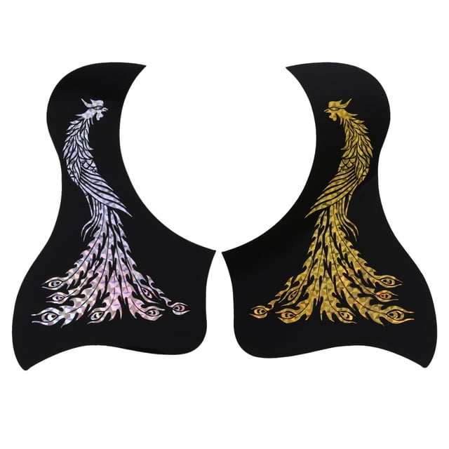 Tmvgtek 2 Uds Guitarra Acústica Golpeador Antiarañazos Pick Guards Pegatina (Phoenix) Tmvgtek Para estrenar