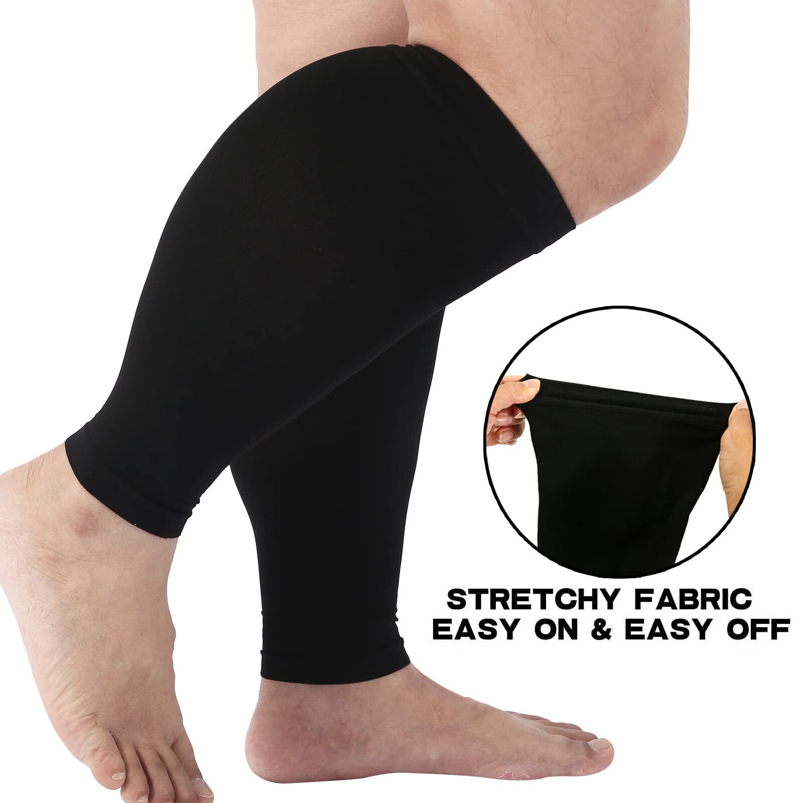 Tancuzo Wide Calf Compression Sleeves for Women Men Plus Size