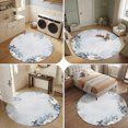 thumbnail image 3 of Coastal Fall Round Area Rug 3Ft Washable Small Circle Rugs for Kitchen Entryway, Thanksgiving Blue Pumpkins Coral Ocean Non-Slip Carpet Floor Mats Indoor Outdoor Carpet Runner Aesthetic Home Decor, 3 of 5