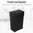 thumbnail image 6 of BIQWBIC 13 Gallon Plastic Automatic Trash Can,Motion Sensor Kitchen Trash Can for Kitchen, Bathroom, Office, Black, 6 of 6